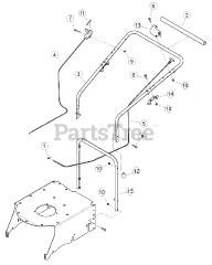 Bear Cat WV 160 - Bear Cat Walk-Behind Vacuum, 160cc Honda (SN: E06542 - H07101) WV160 &amp; WV190 Handlebar (Push) (SN: F01509 - H07101)