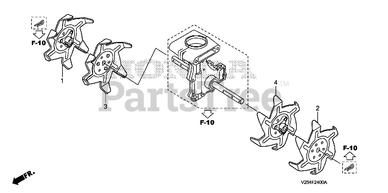 Honda FG110 A (FAAA) Honda 9" Tiller, Made in USA (SN FAAA1000001