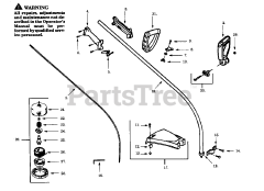 Poulan Pro PT 112 - Poulan Pro String Trimmer DRIVE SHAFT &amp; CUTTING HEAD
