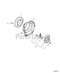 Echo EA-500 - Echo Earth Auger (SN: E02103001001 - E02103999999) Fan Cover, Clutch