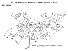 Poulan PP RT55 A - Poulan Tiller (1997) TINE SHIELD