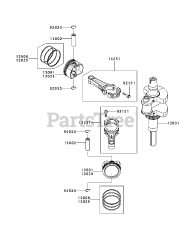 Cub Cadet RZT-50 (17WI2ACP056) - Cub Cadet 50" RZT Zero-Turn Mower, Kawasaki (2010) Kawasaki FR651V-AS05 Piston &amp; Crankshaft