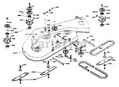 Dixon ZTR 2 - Dixon Zero-Turn Mower (1974) MOWER DECK ASSEMBLY