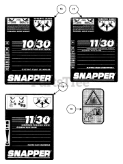 Snapper E 8265 (80868) - Snapper 26" Snow Thrower, 8hp Decals (Part 3)