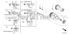 Honda GX340 UT2 QNR2/A (GCBET) - Honda Engine, Made in Thailand (SN: GCBET-2000001 - GCBET-2025452) CRANKSHAFT