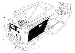 Toro 59147 - Toro 38" Side-Discharge Mower Deck for Model 59365 Tractor (SN: 007000001 - 007999999) (1987)