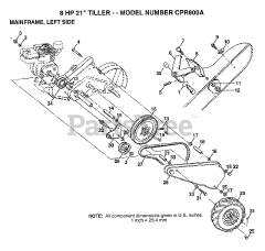 Central Park CP R800 A - Central Park Rear-Tine Tiller