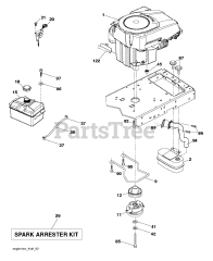 Husqvarna LTH 1842 (960410394-00) - Husqvarna 42" Lawn Tractor (2018-05) ENGINE