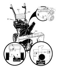 Scotts 624808x31D - Scotts 24" Snow Thrower (2002) Decals / Autocollants