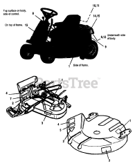 AGCO 413 H (1692398) - AGCO 34" Riding Mower, 12.5hp