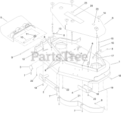Toro 30938 - Toro 48" Walk-Behind Mower, Fixed Deck, Pistol Grip, Hydro Drive (SN: 314000001 - 314999999) (2014) DECK ASSEMBLY
