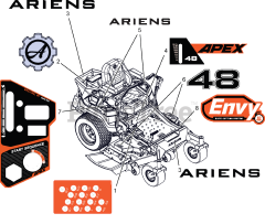 Ariens 991324 - Ariens Apex 48" Zero-Turn Mower, 23hp Kawasaki FR, Side-Discharge (SN: 120000 - 134999)