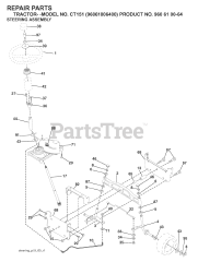 Husqvarna CT 151 (960610064-00) - Husqvarna Lawn Tractor (2006-03) STEERING