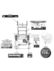 Yard Machines 31AM62EE700 - Yard Machines Snow Thrower (2009) Label Map 31AM62EE700