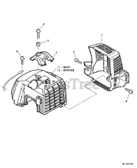 Echo SRM-400 - Echo String Trimmer (SN: 04001001 - 04999999) Engine Cover, Exhaust Cover