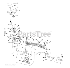 Husqvarna YTH 26V54 (960480011-00) - Husqvarna 54" Yard Tractor (2010-12) STEERING
