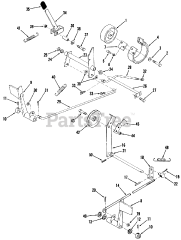 Toro 01-08K803 (C-85) - Toro Garden Tractor (1982) Clutch, Brake And Speed Control Linkage