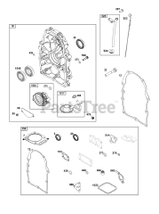 Briggs & Stratton 38E347-0016-G1 - Briggs & Stratton Horizontal Engine Crankcase Cover/Sump Group