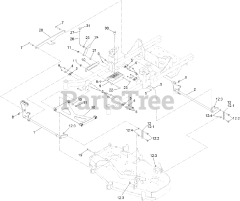 Toro 74465 (HD 2000) - Toro 48" Titan Zero-Turn Mower (SN: 400000000 - 403350971) Deck Lift Assembly