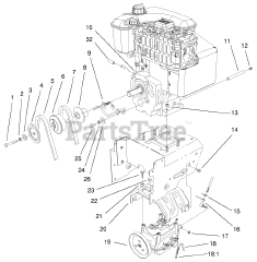 Toro 38592 (1332) - Toro 32" Power Shift Snow Thrower (SN: 210000001 - 210999999) (2001)
