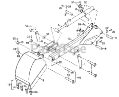 Cub Cadet 407 (590-407-100) - Cub Cadet Backhoe Dipperstick &amp; Bucket