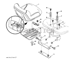 Dixon D15KH30 (960410227-00) - Dixon 30" Lawn Tractor, 15hp Kohler (2011-06) SEAT