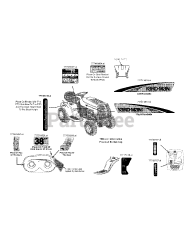 Yard-Man 13BC76LF055 - Yard-Man Lawn Tractor (2014) Label Map