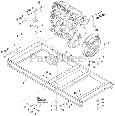 Eaton ET03624GNAX - Eaton 36kW Home Standby Generator (SN: 6004078 - 7056368) (2012) Mounting Base 2.4L C2 (0F9807)