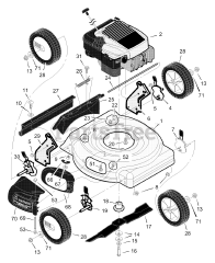 Scotts 20465x8B - Scotts 20" Walk-Behind Mower (2000) Mower Housing Assembly