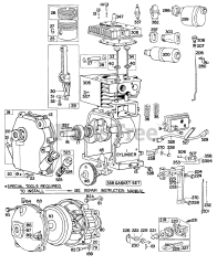 Briggs & Stratton 61202-9495-47 - Briggs & Stratton Horizontal Engine Cylinder,Crankcase,Gear Case