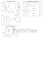 Briggs & Stratton 406777-0118-B1 - Briggs & Stratton Vertical Engine Engine/Valve Gasket Set, Carburetor Overhaul Kit