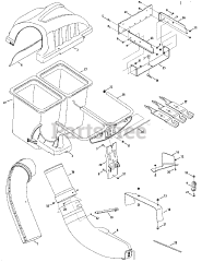 Cub Cadet 19A70006 (19A70006100) - Cub Cadet Twin Rear Bagger att General Assembly
