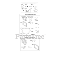 Briggs & Stratton 44U577-0001-H1 - Briggs & Stratton Vertical Engine Carburetor Overhaul Kit, Engine/Valve Gasket Sets