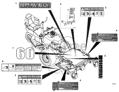 Gravely 890018 - Gravely 60" Deck for Pro-Master 320XDZ Mower (SN: 000261 - 000999)