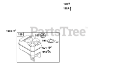 Briggs & Stratton 137202-1114-E2 - Briggs & Stratton Horizontal Engine Fuel Tank Groups