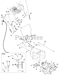 Ariens 926054 (PRO 32) - Ariens Hydro Professional 32" Snow Blower, Briggs & Stratton (SN: 000101 - 094999) Handlebars, Cables And Controls