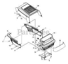 Yard Machines 13BF675G062 - Yard Machines Lawn Tractor (2002) (Lowes) Hood Style 5