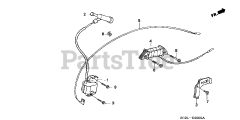 Honda EM5000SX K1 A/A (EA7) - Honda Generator, Made in Japan (SN: EA7-1100001 - EA7-1125948) IGNITION COIL
