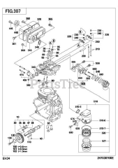 Subaru Robin EH340BS7640 (EH34) - Subaru Robin Engine 307 Intake &amp; Exhaust
