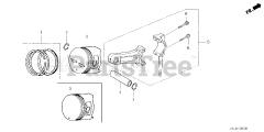 Honda EZ3500 A (EZEK) - Honda Generator, Made in Japan (SN: EZEK-1000001 - EZEK-1029999) PISTON + RINGS