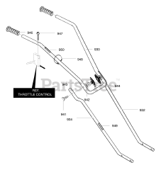 Murray 11052x92D - Murray Cultivator (2003) Handle Assembly
