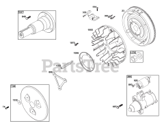 Briggs & Stratton 61A277-0110-J1 - Briggs & Stratton Horizontal Engine Flywheel/Ignition/Starter Group