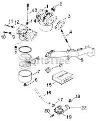 Cub Cadet 1712 (145-782-100) - Cub Cadet Garden Tractor Carburetor &amp; Fuel Pump