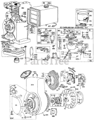 Briggs & Stratton 144402-0111-XX - Briggs & Stratton Horizontal Engine Carb,A/C,Fuel Tank,Rewind