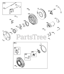 Briggs & Stratton 386447-0405-H7 - Briggs & Stratton Horizontal Engine Flywheel, Ignition, and Starter Group