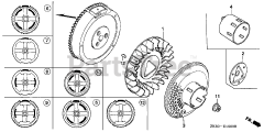 Honda GX390 K1 QWH2/A (GCAA) - Honda Engine, Made in Japan (SN: GCAA-3400001 - GCAA-9999999) FLYWHEEL (1)