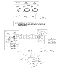 Briggs & Stratton 280H07-0185-E1 - Briggs & Stratton Vertical Engine Alternator, Controls, Electric Starter, Governor Spring, Ignition