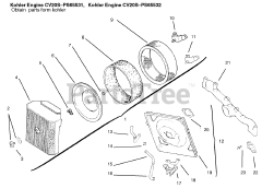 Toro 72115 (270-H) - Toro Lawn & Garden Tractor (SN: 099000001 - 099999999) (1999) Air Intake / Filtration