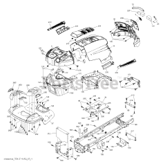 Husqvarna LTH 151 (960410207-00) - Husqvarna Lawn Tractor (2010-09) CHASSIS &amp; ENCLOSURES