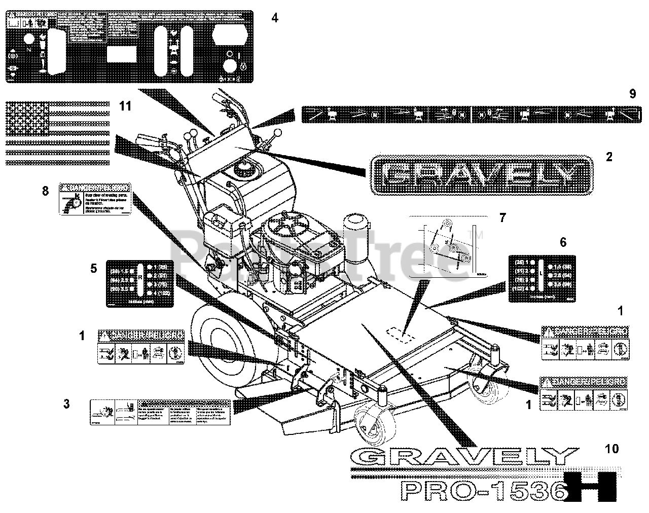 Gravely 988124 (HE 1748 FXP) - Gravely Pro-Hydro 48